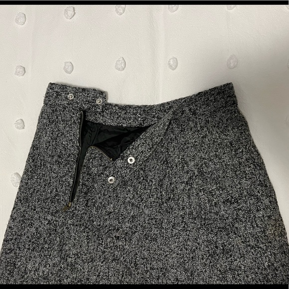 SIX CRISP DAYS GREY MARLED WOOL BLEND MINI SKIRT - S - Picture 2 of 10